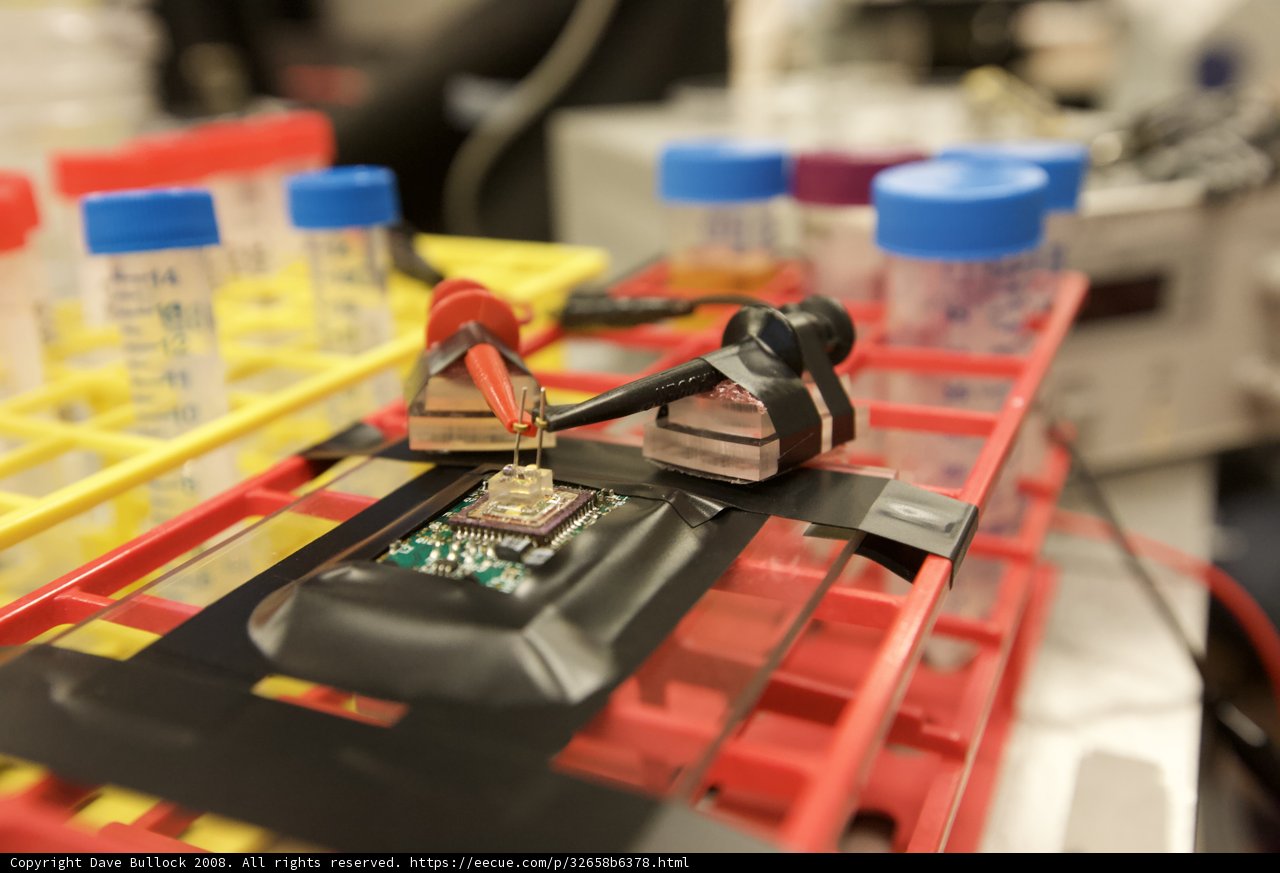 Miniature Electronic Device on Display