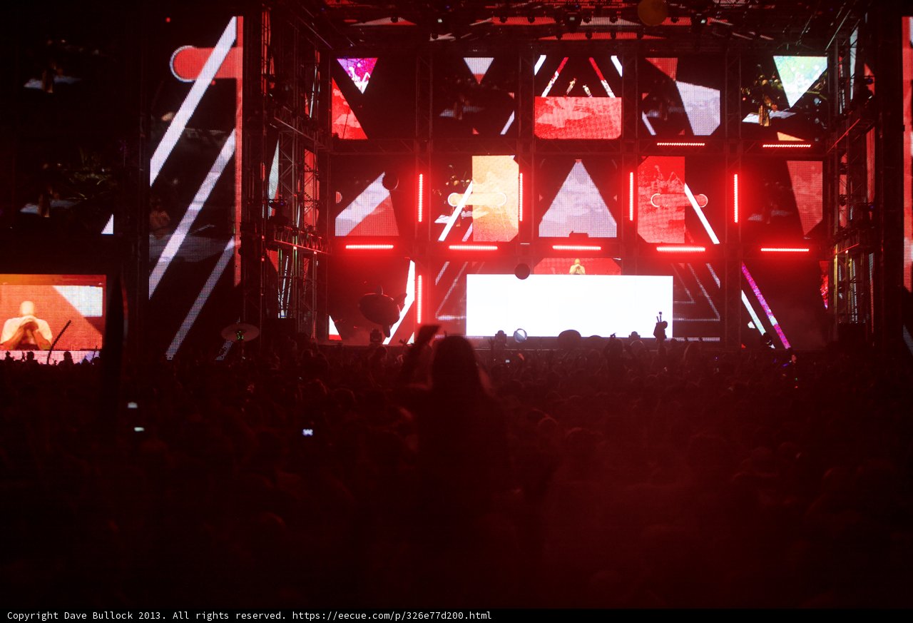 Coachella Stage Lights Up with Crowds and Performers