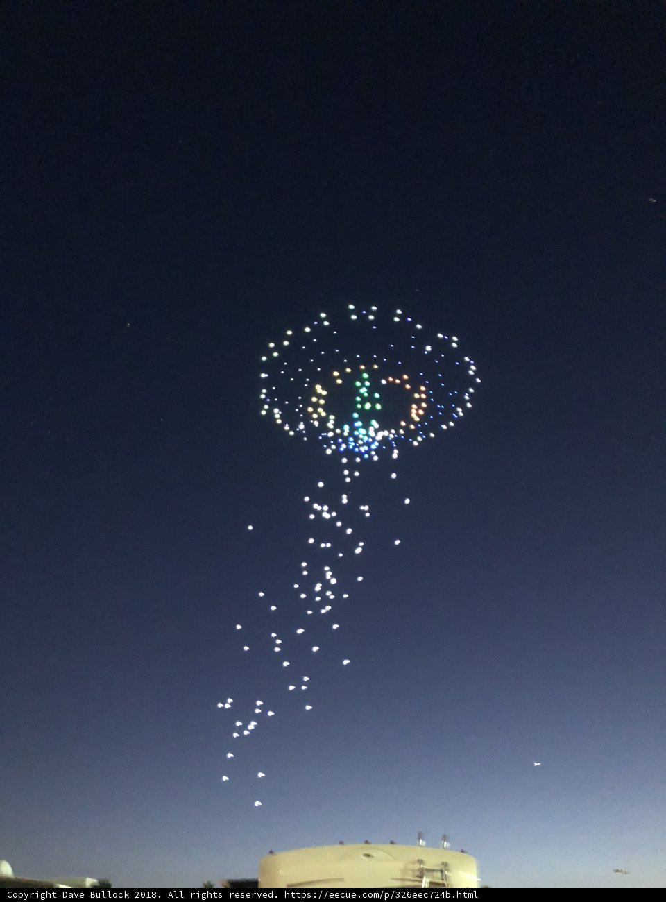 Illuminated Balloon in the Night Sky