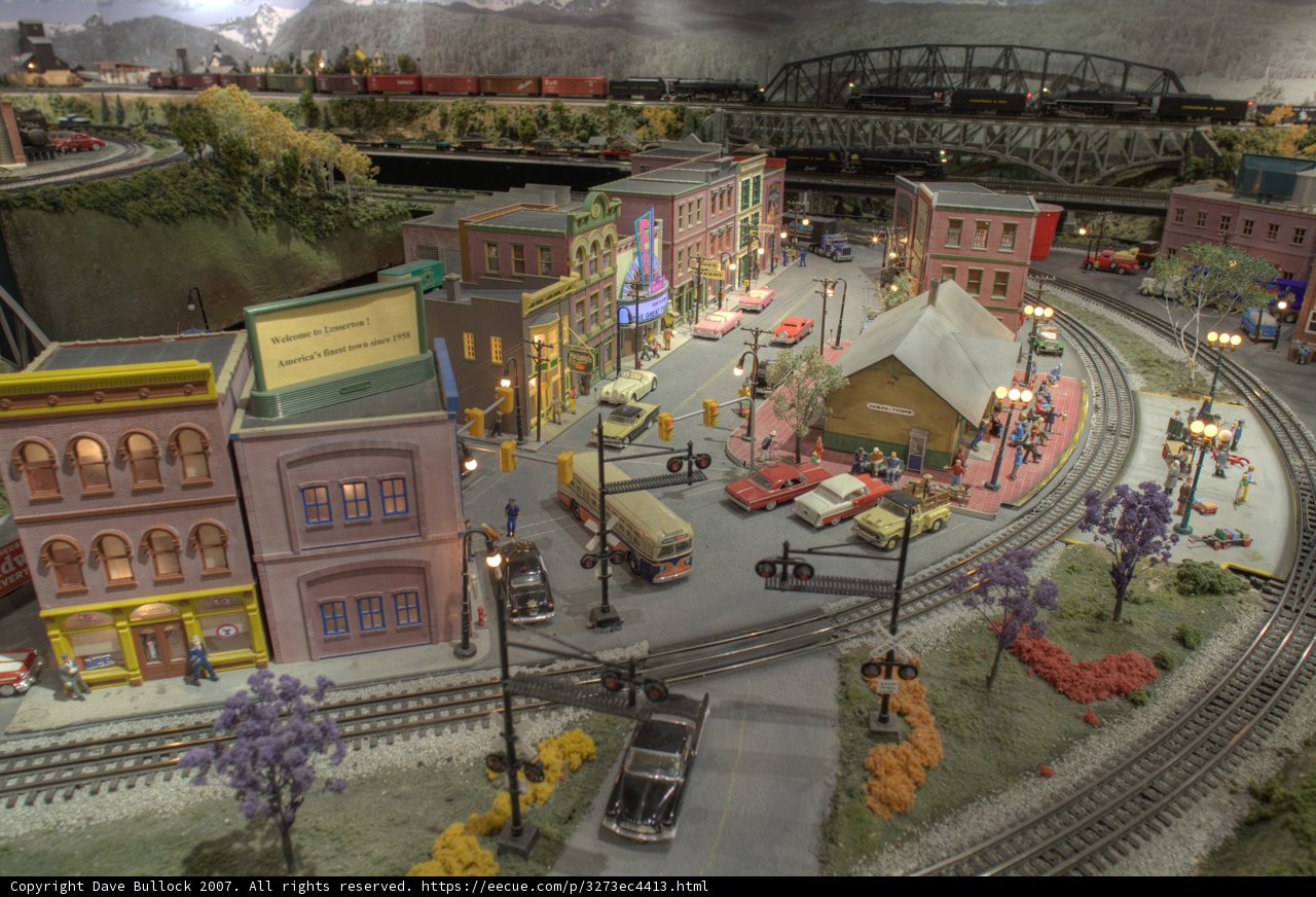 Model Train Set in Urban Metropolis
