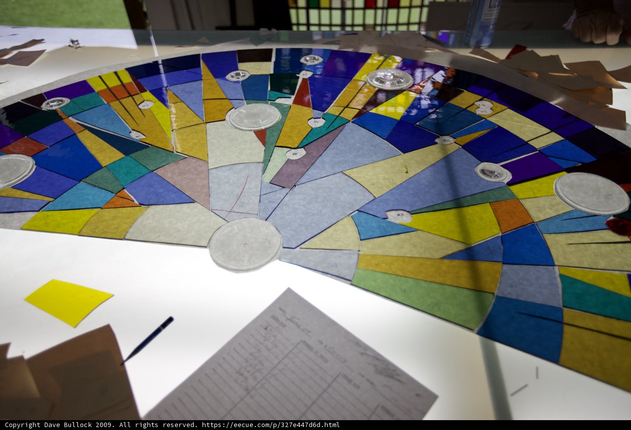 Stained Glass Fan Table