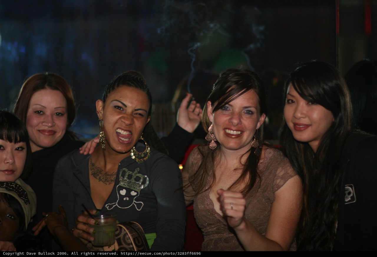 Friends Celebrating at a Nightclub in 2006
