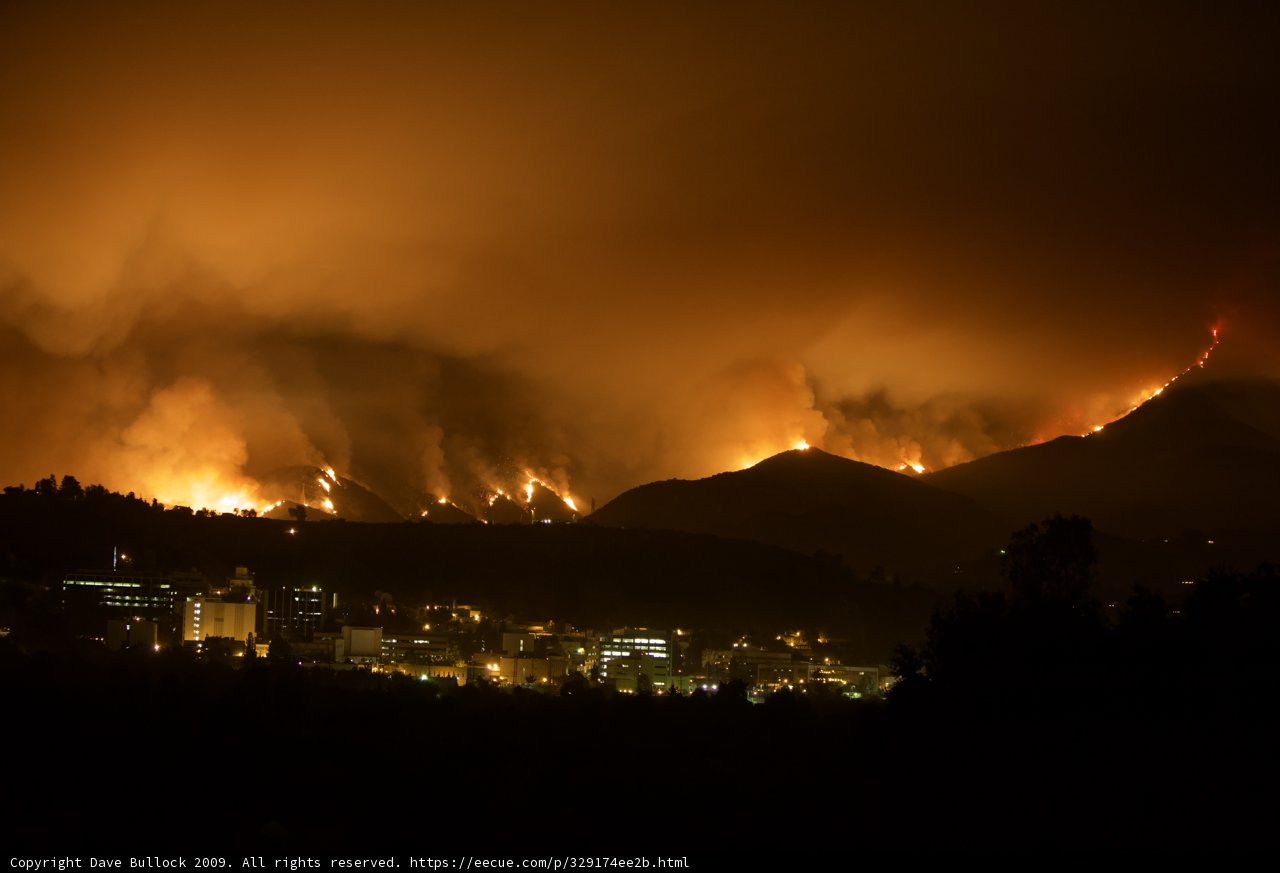 The Station Fire from Above