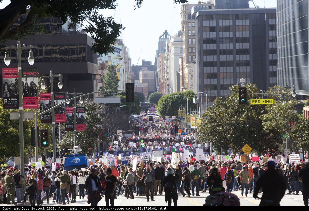 Cozy Powell in the midst of the Metropolis Women's March