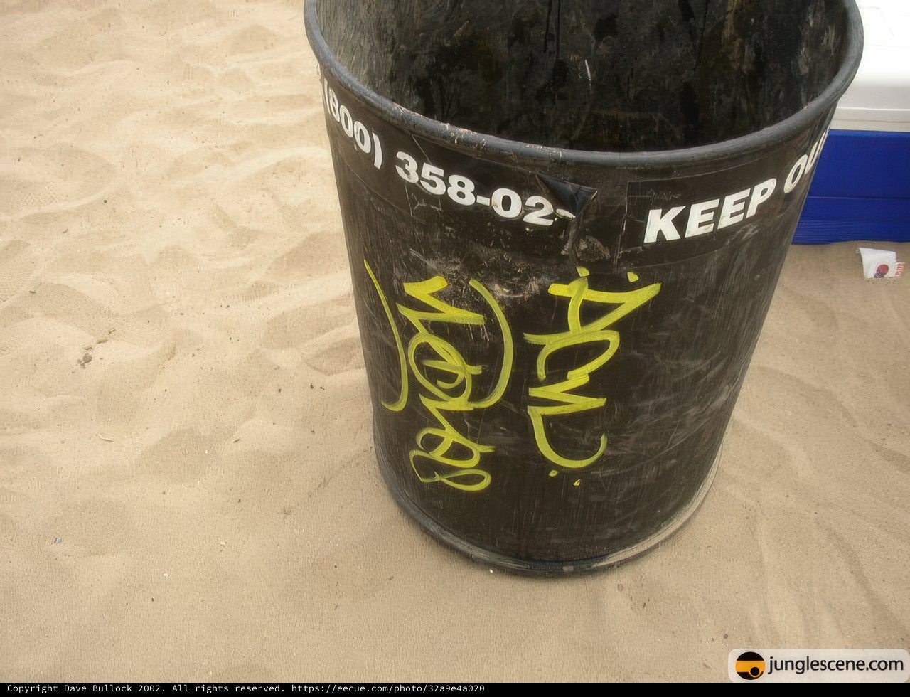 Graffiti on Tin Trash Can