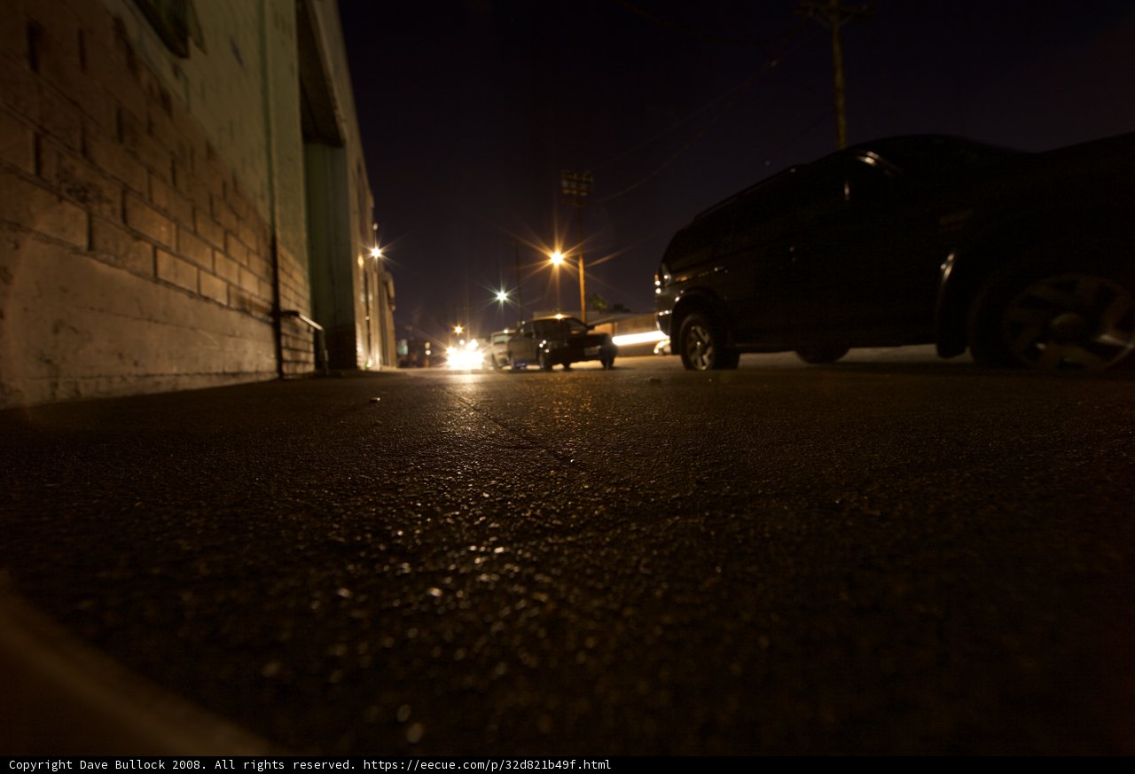 Parked Sports Car on a City Street