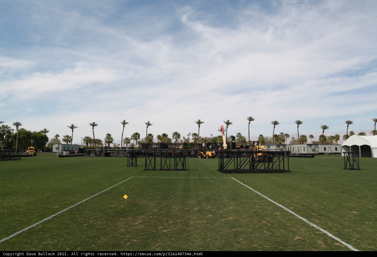 Tennis Heaven Caption: A sunny day on the grass courts at Coachella, captured during a break between concerts.