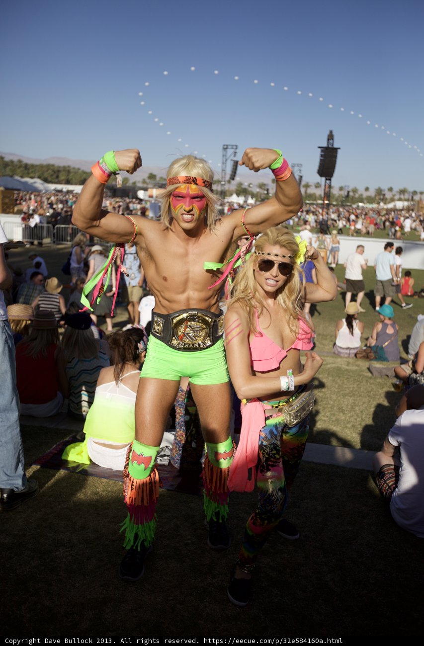 Colorful Couple at Coachella