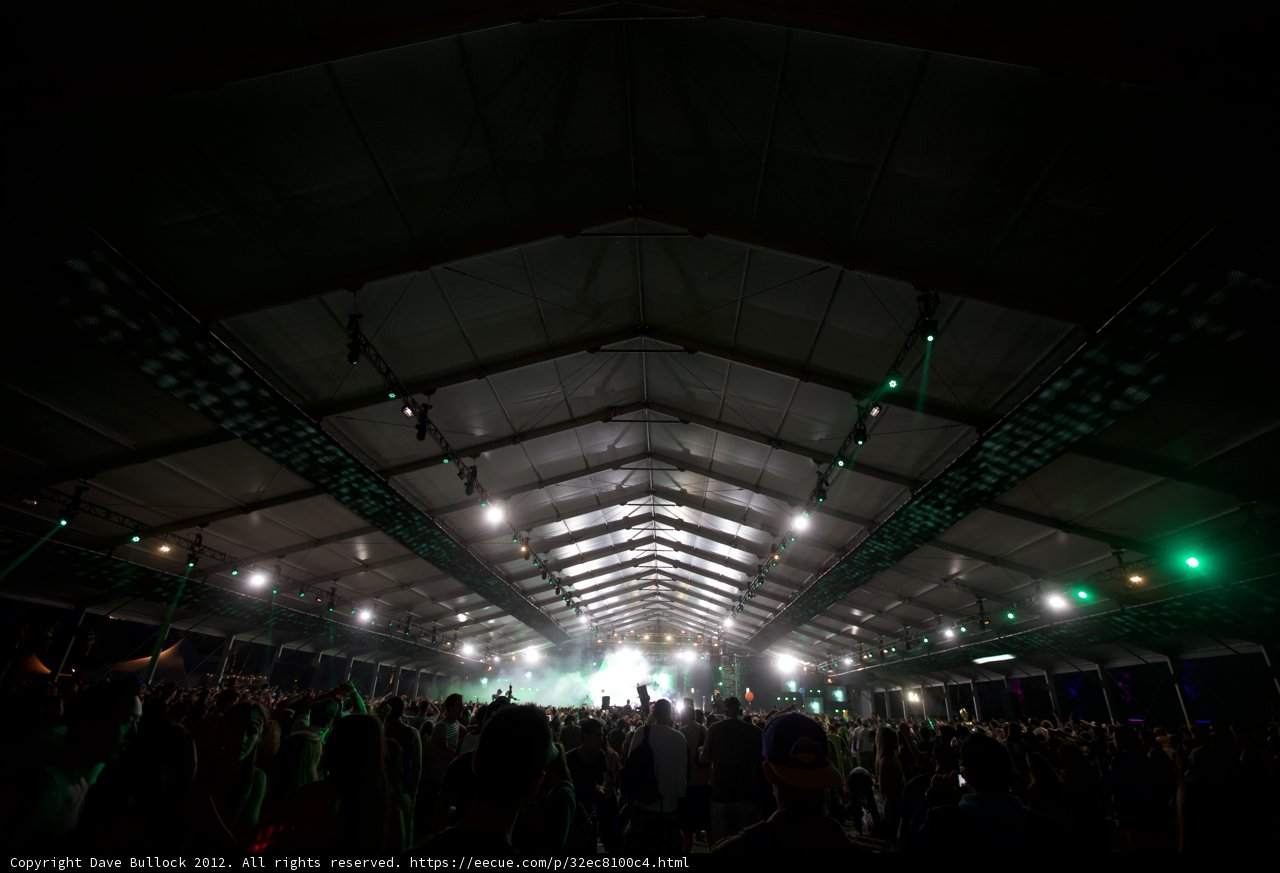 Nighttime Crowd at Coachella Concert