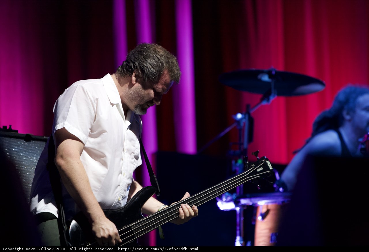 Bassist Jamming the Night Away