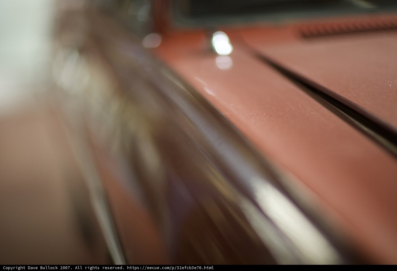 Red Car with Chrome Trim