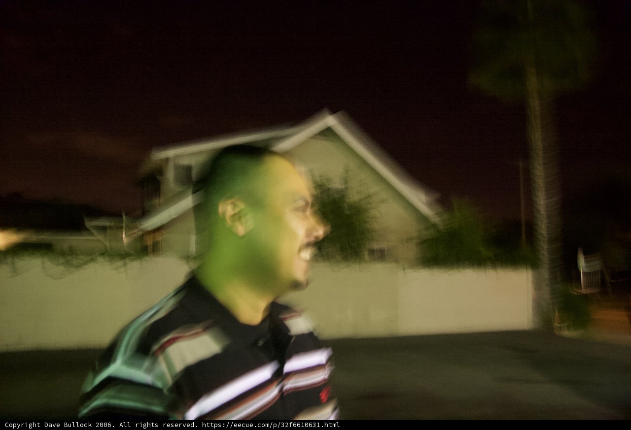 Nighttime Portrait in Front of Rural Home