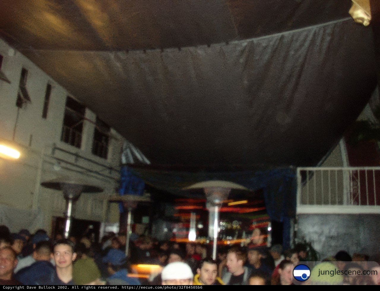 Night Club Crowd Under Tarp