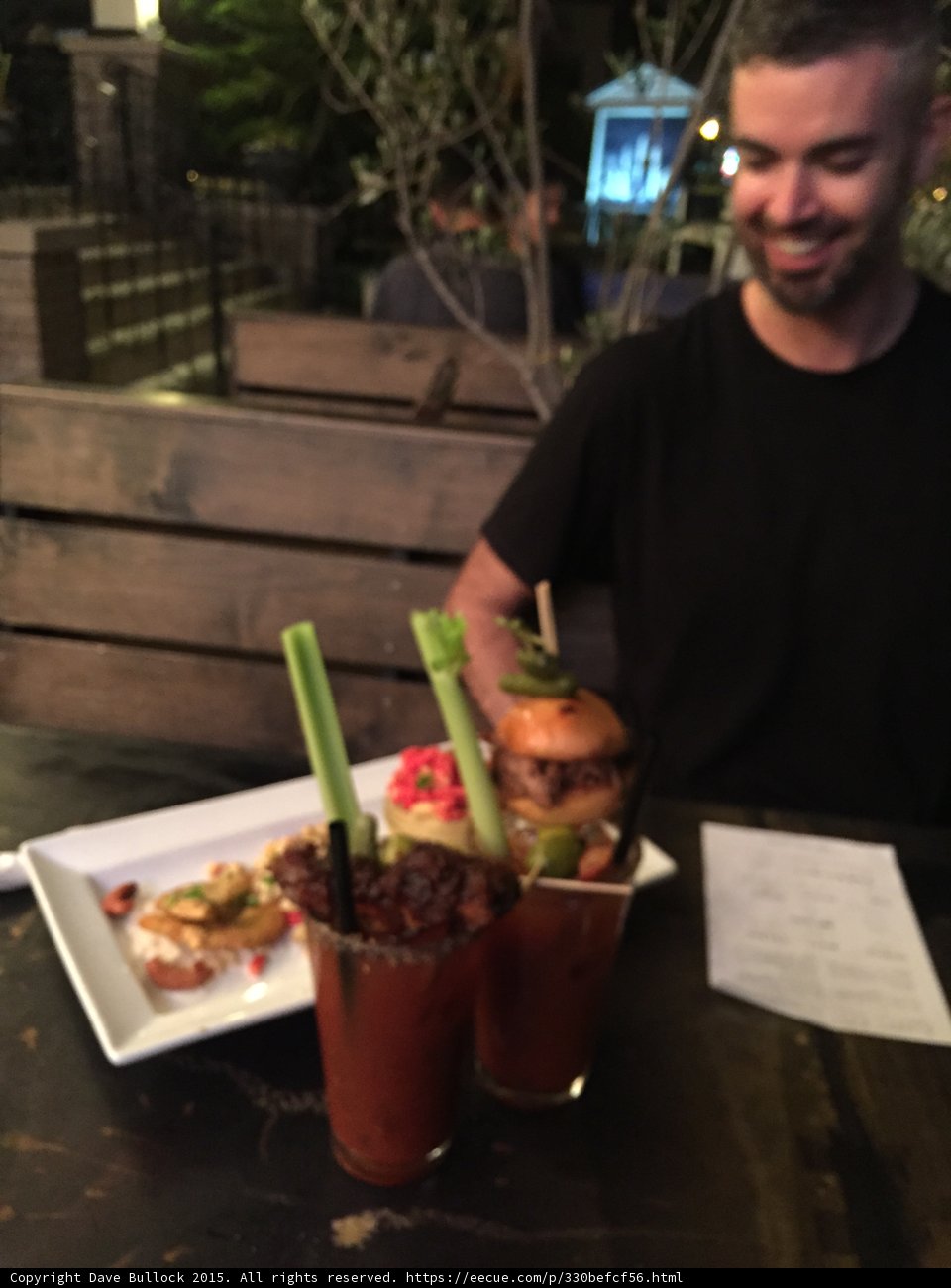 Man Enjoying Brunch