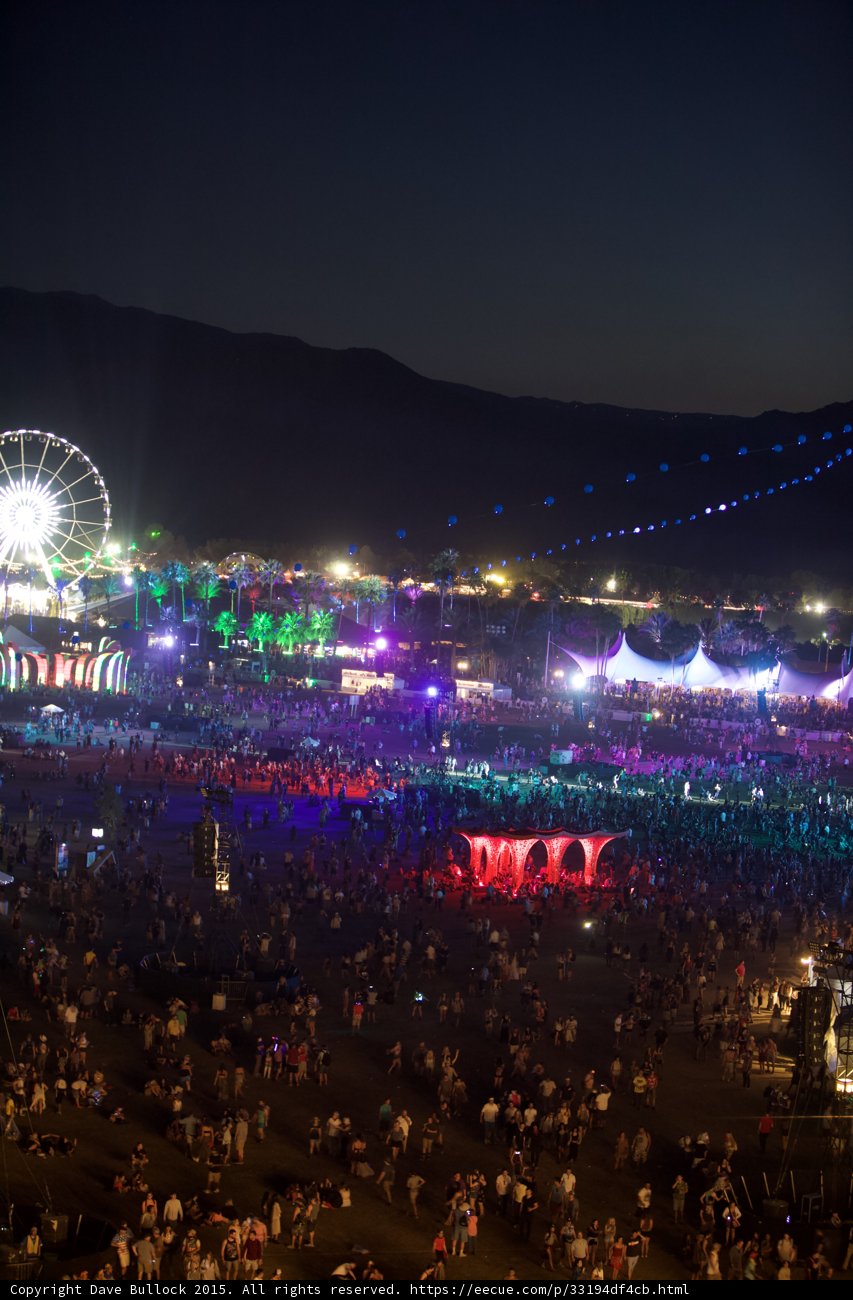 Sparkling Sky and Electric Crowd at Coachella Festival