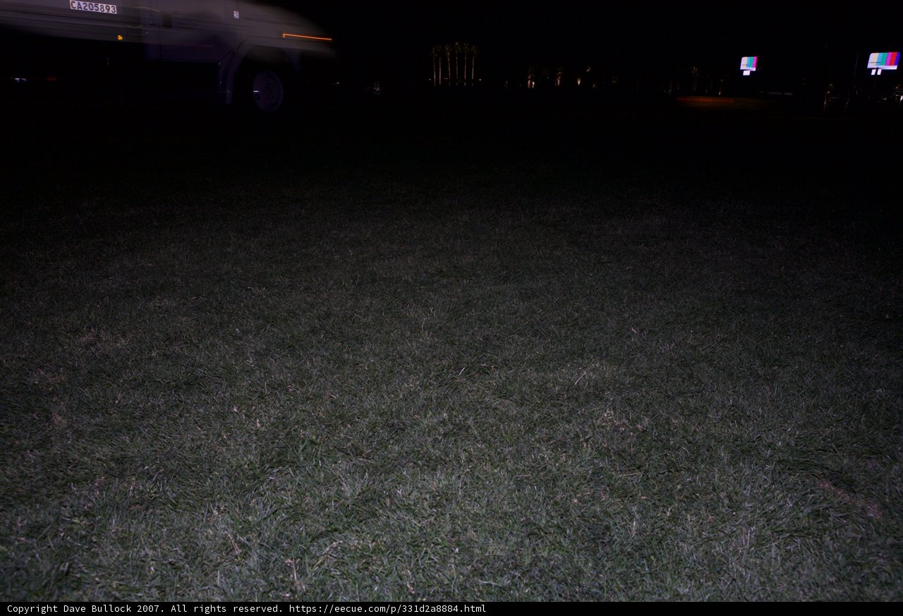 Nighttime Truck in the Grass