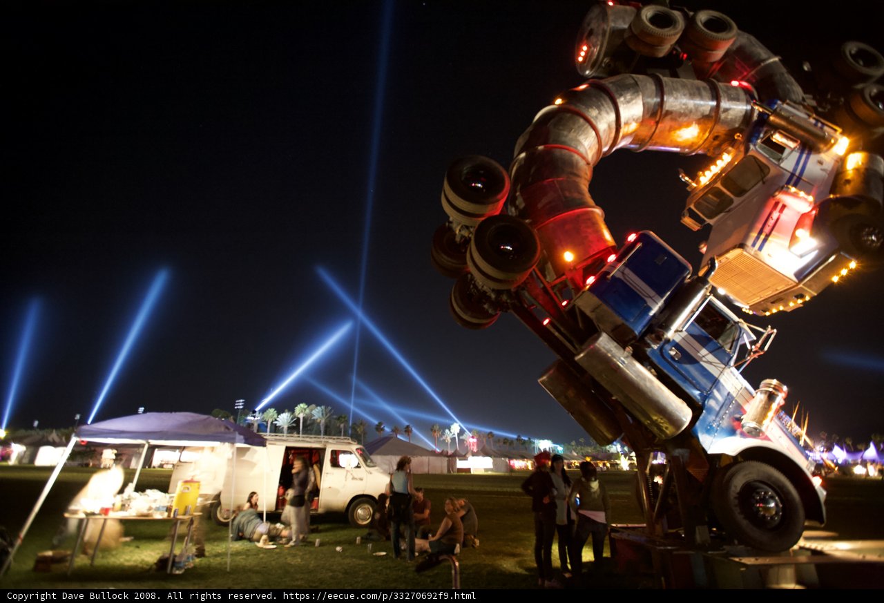 Illuminated Truck at Coachella