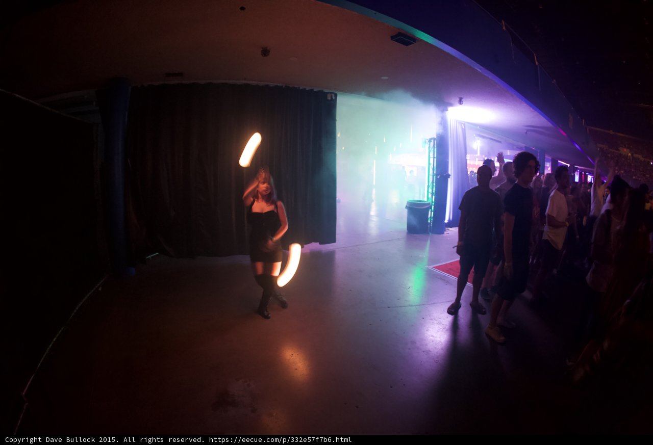 Fire Spinner with Crowd
