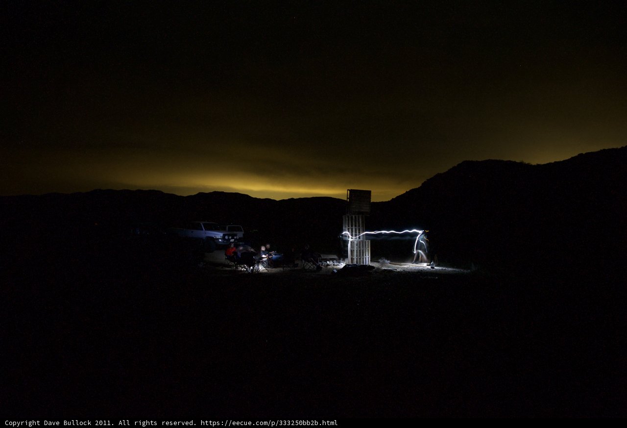Night Camping in the Desert