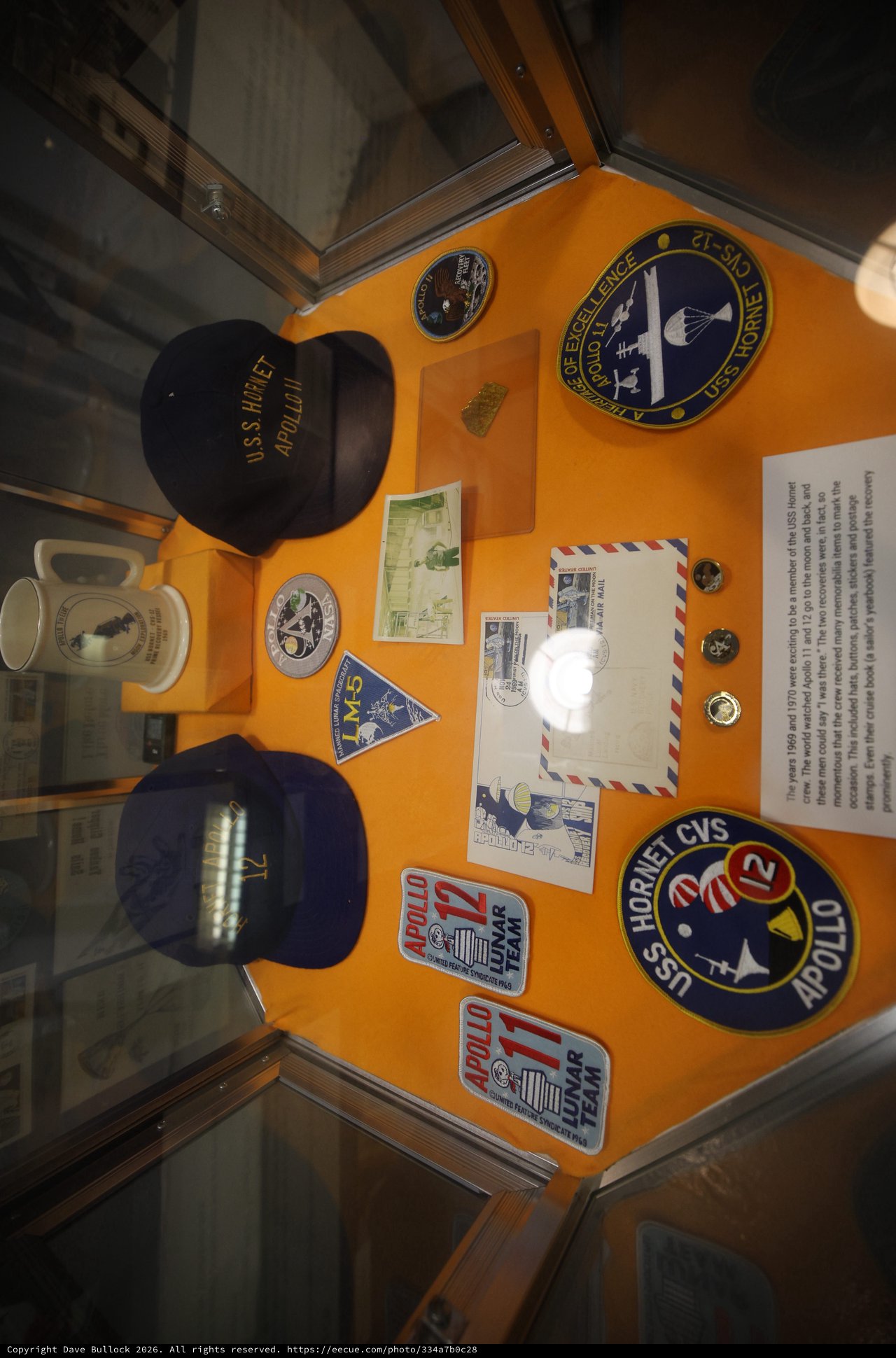 Apollo 12 Moon Mission Memorabilia Display at USS Hornet Museum