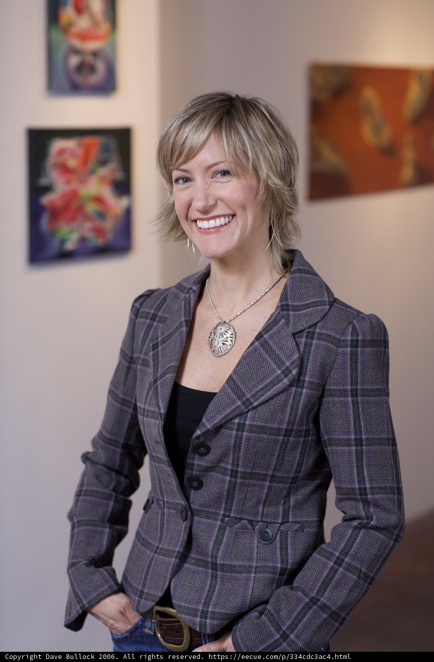 Plaid Jacket and Smiling Woman