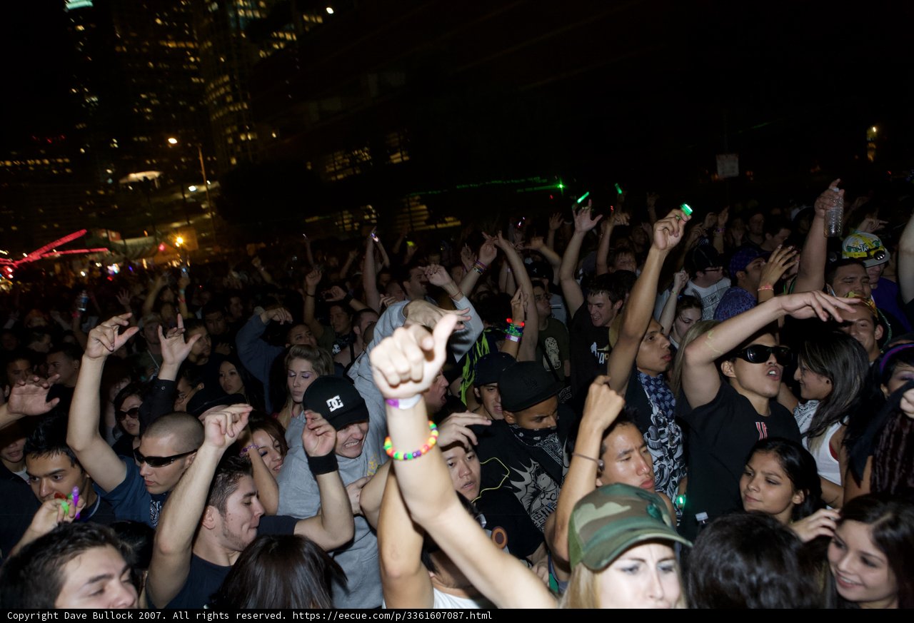 Nightlife Concert with a Vibrant Crowd
