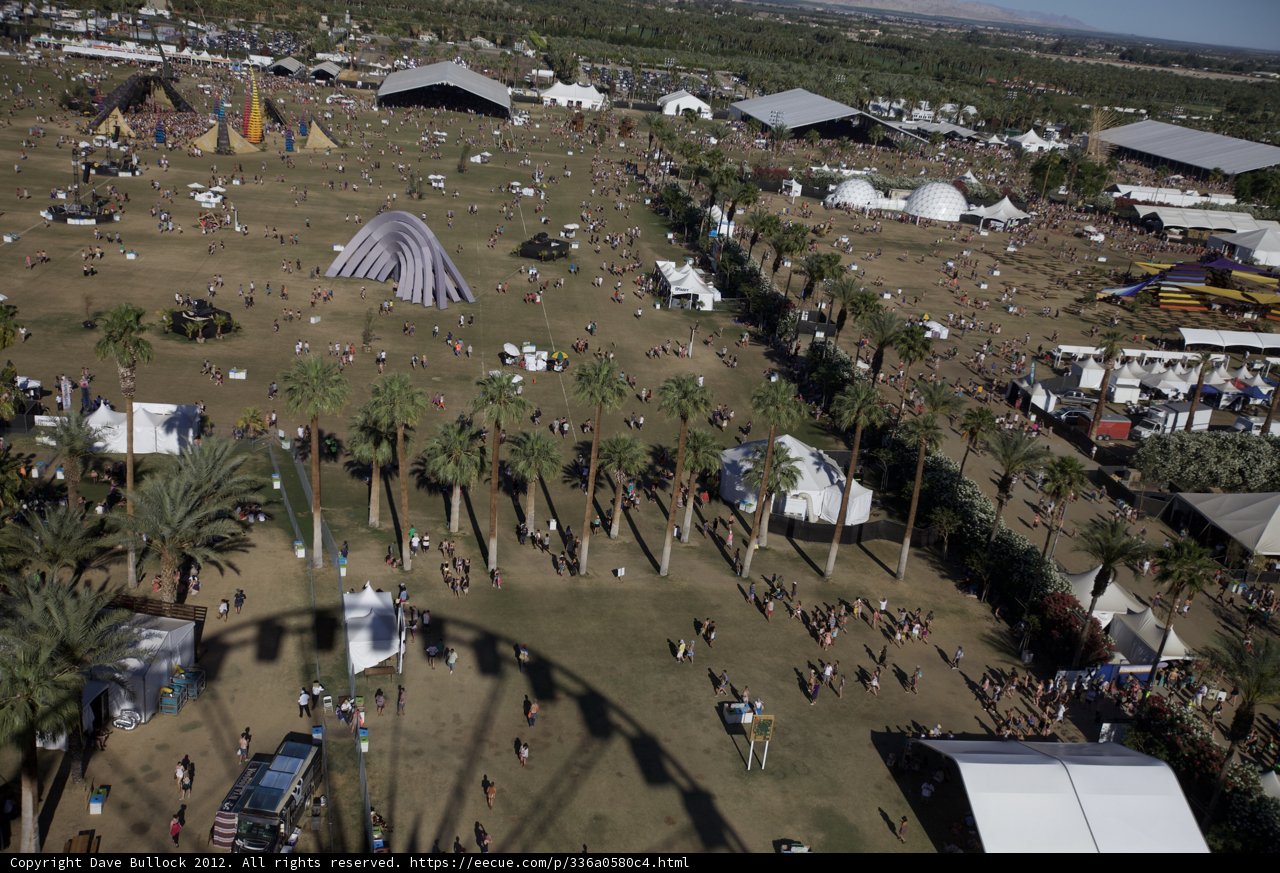 Aerial View of Coachella Festival Grounds