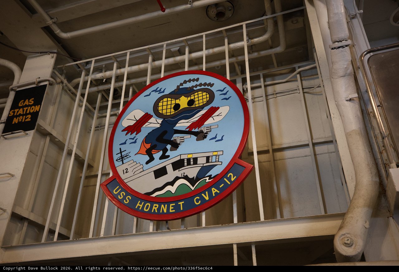 USS Hornet CVA-12 Squadron Emblem Display