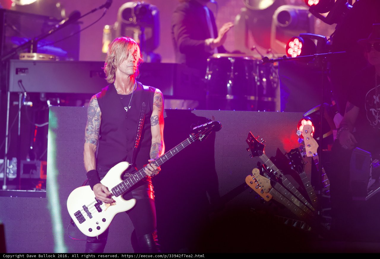 Duff McKagan rockin' the guitar at Coachella