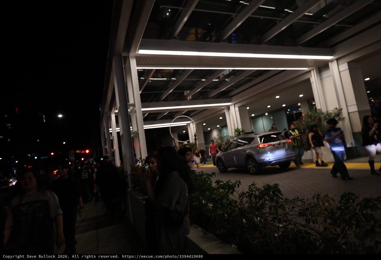 Night Crowd Gathering Outside Wobbleland Festival Venue