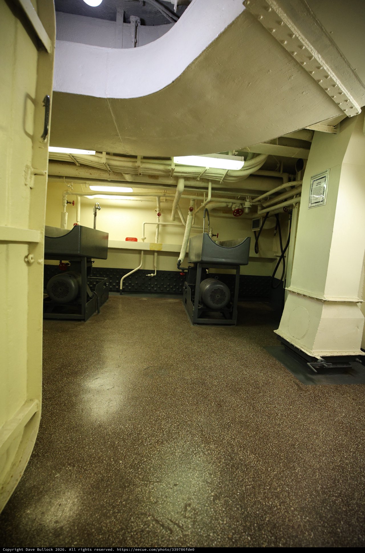 Interior Machinery Space of USS Hornet Aircraft Carrier