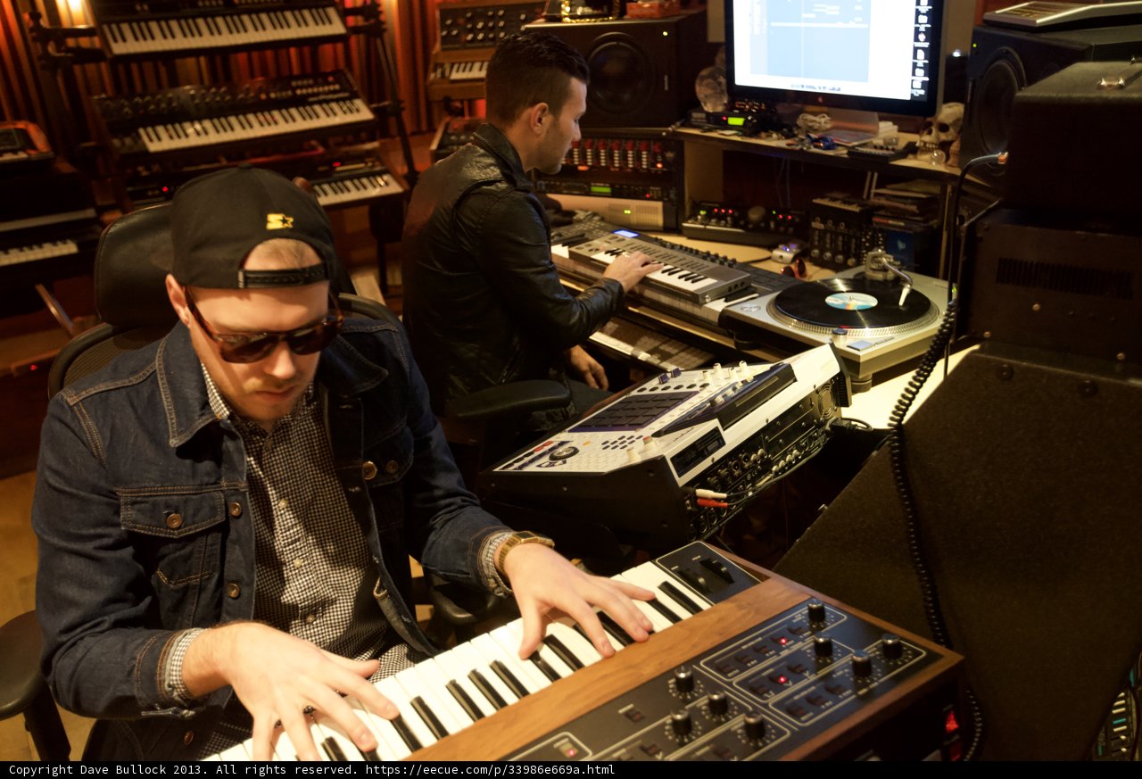 Electronic Music Duo in the Studio
