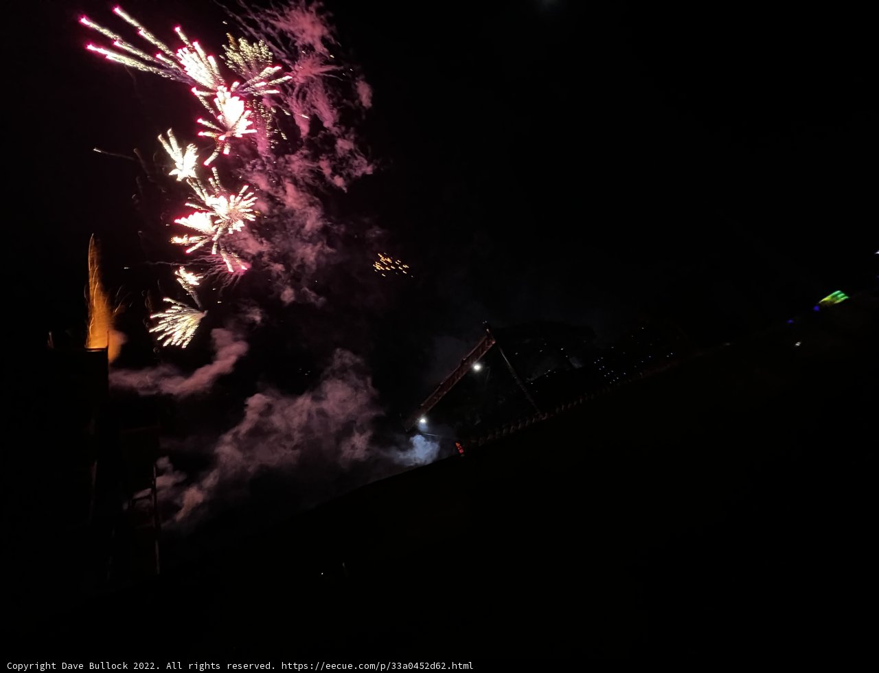 Bursting Flames in the Night Sky