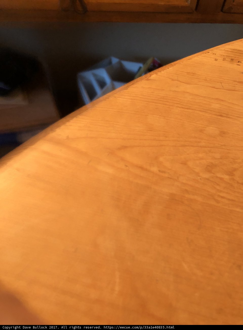 Working on Stained Wood Table