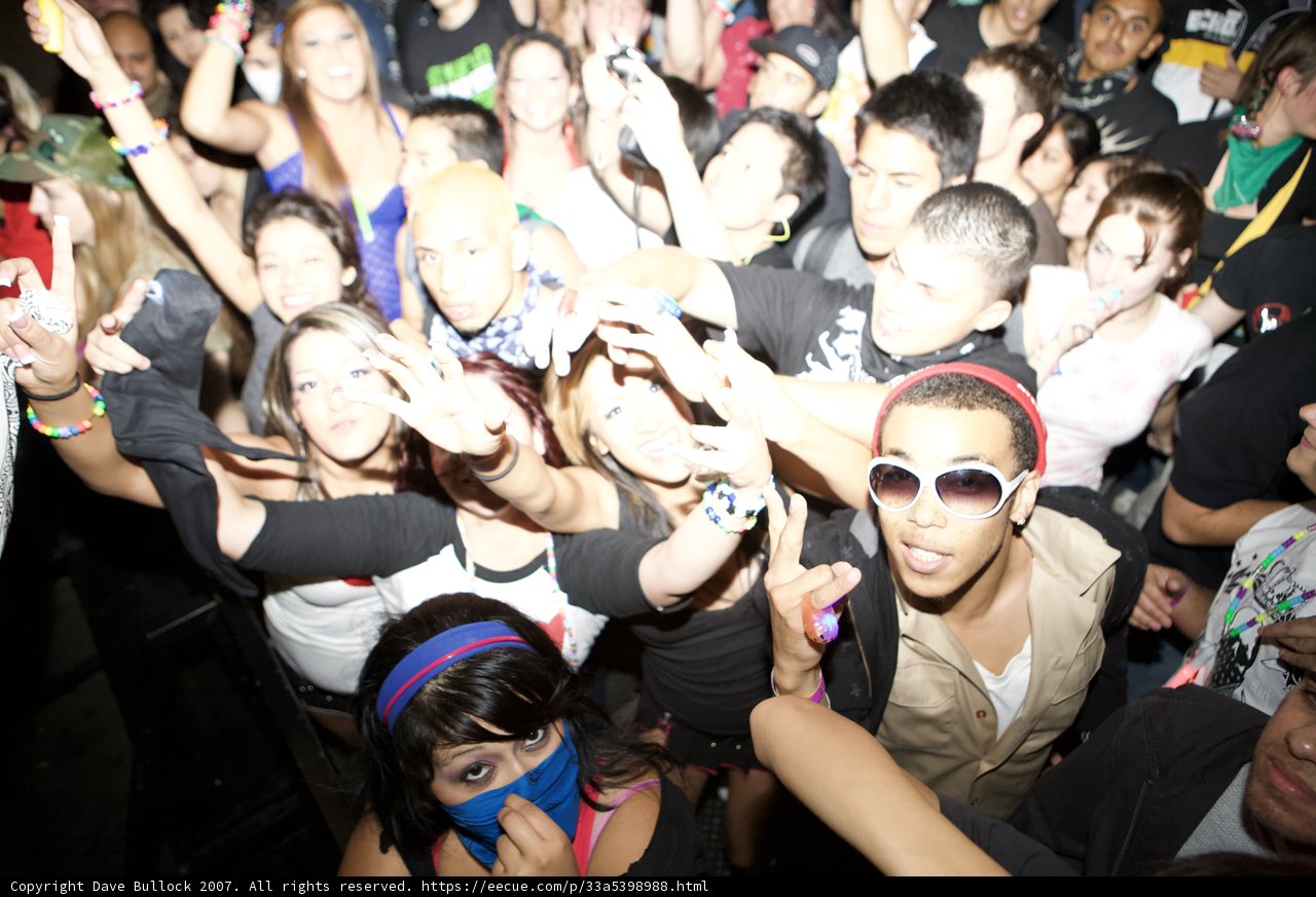 One Finger Up in the Crowd