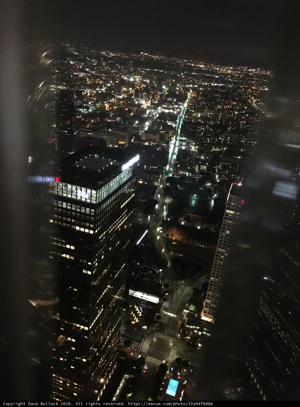 Night View from the Top of an Office Building