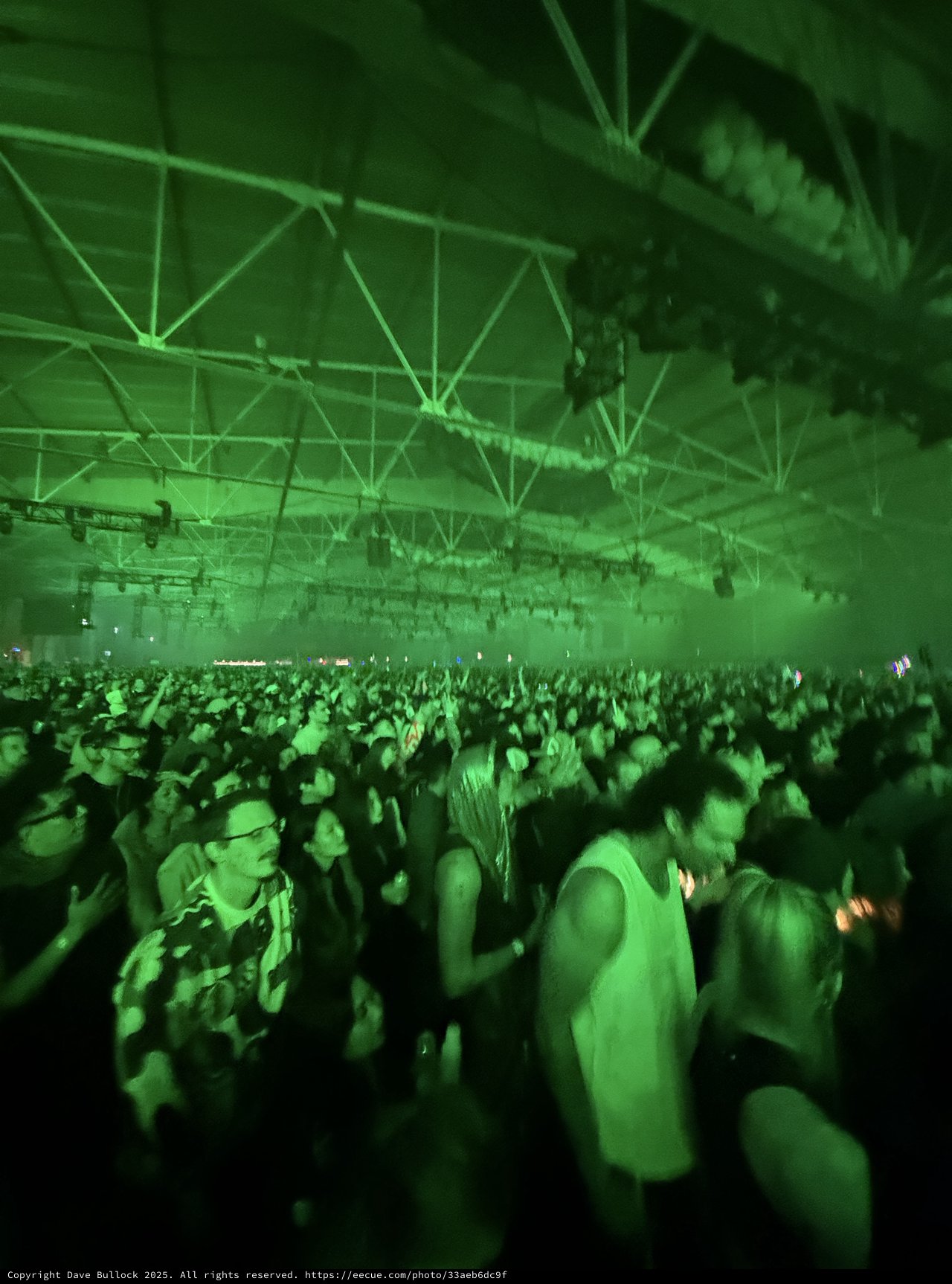 Green Laser Light Show at Electronic Music Concert
