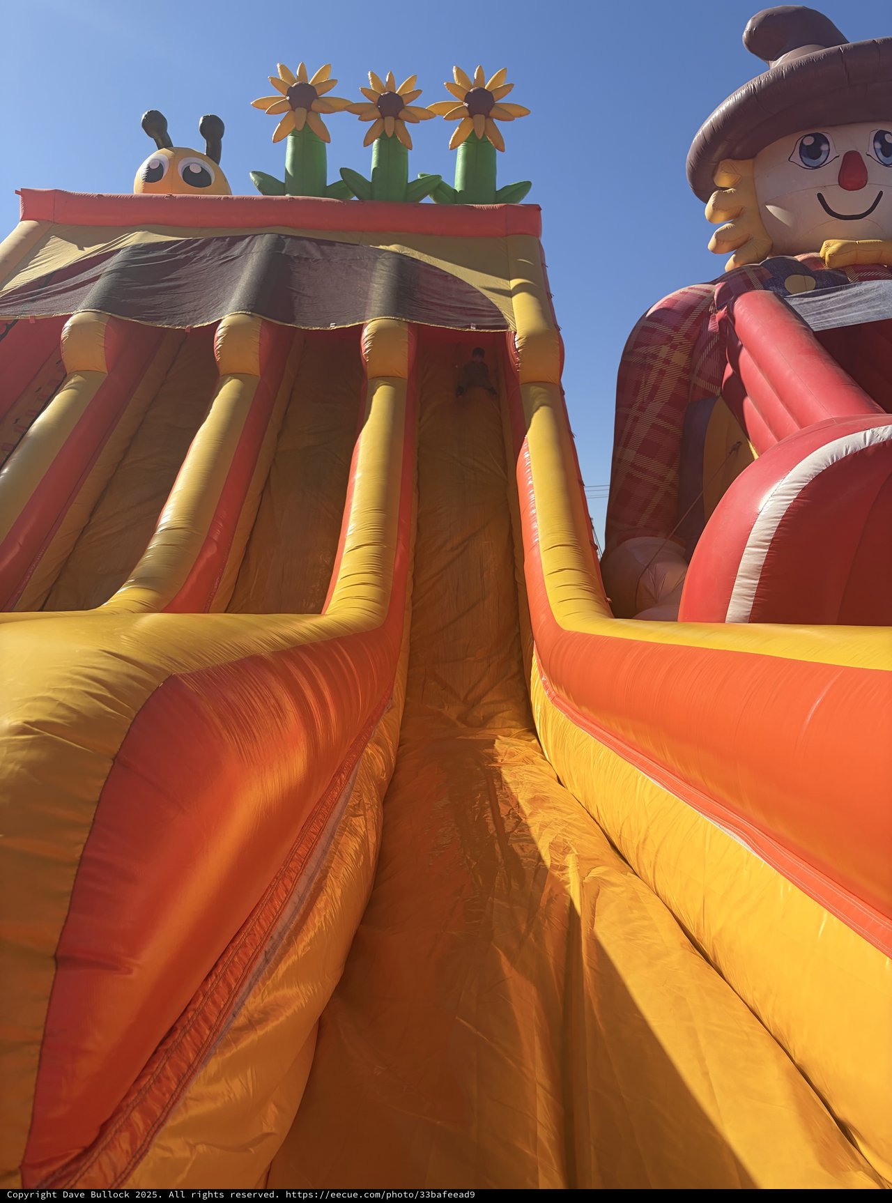 Towering Inflatable Slide at Outdoor Event