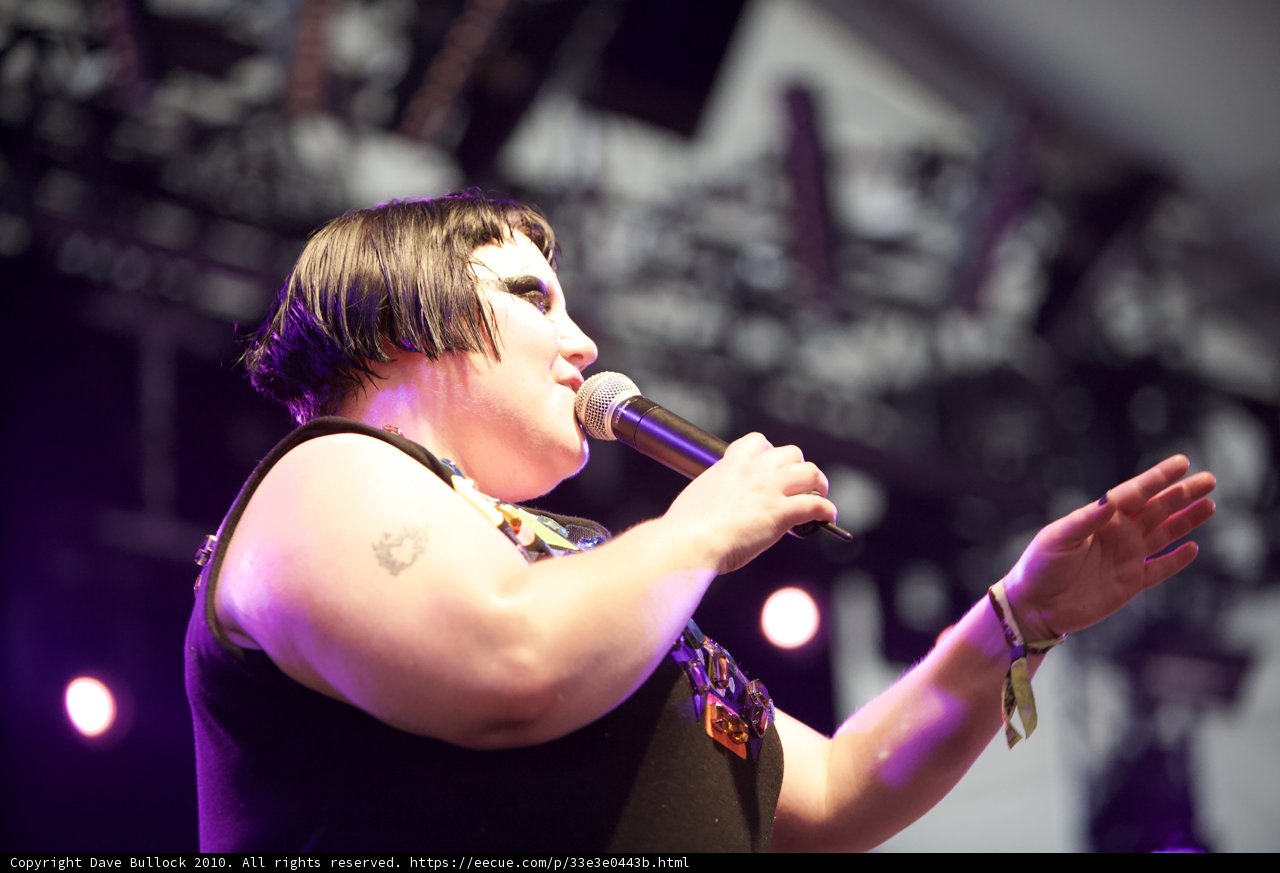 Beth Ditto Rocks the Stage with Microphone in Hand