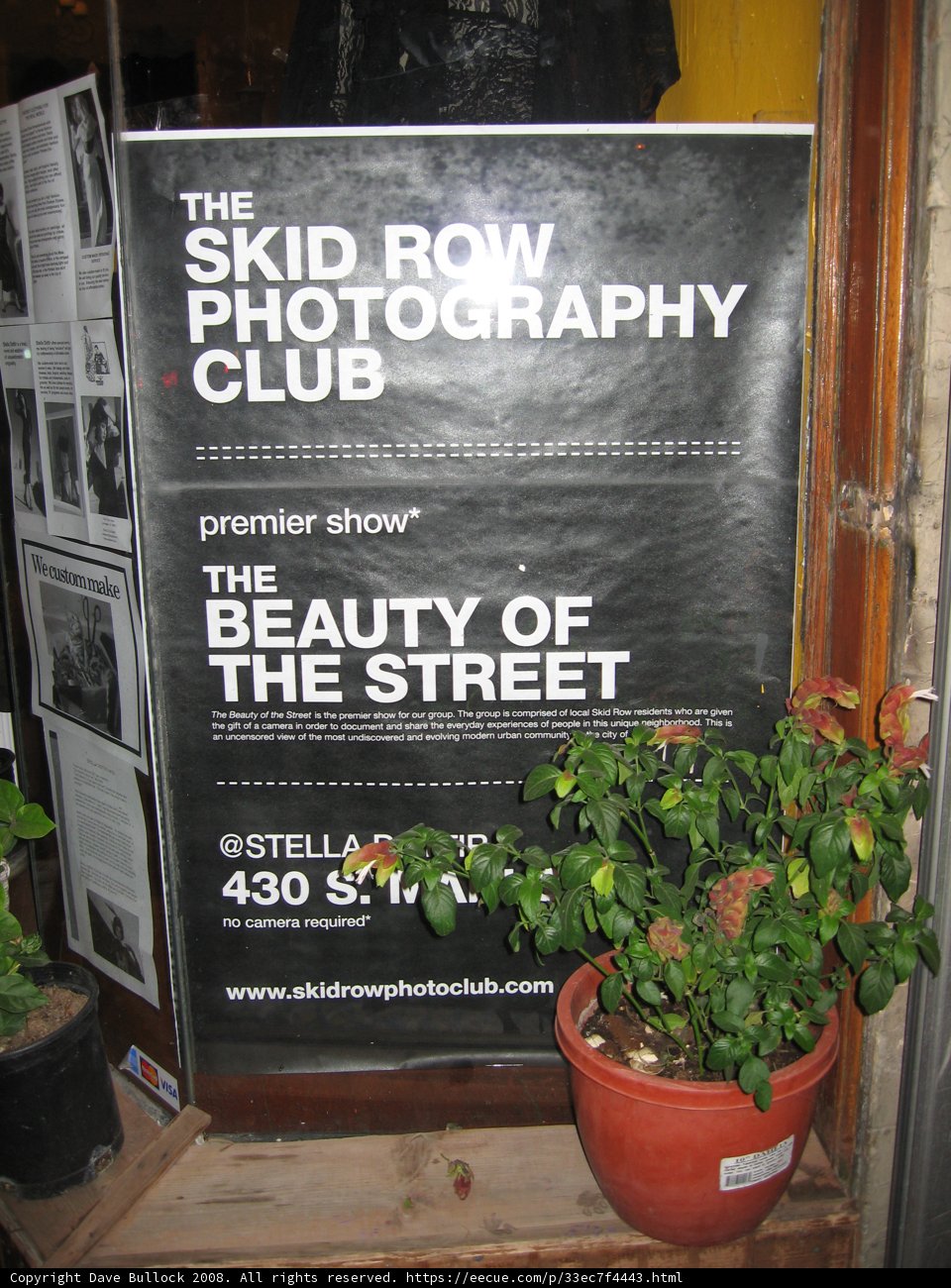 The Skid Row Photography Club Sign