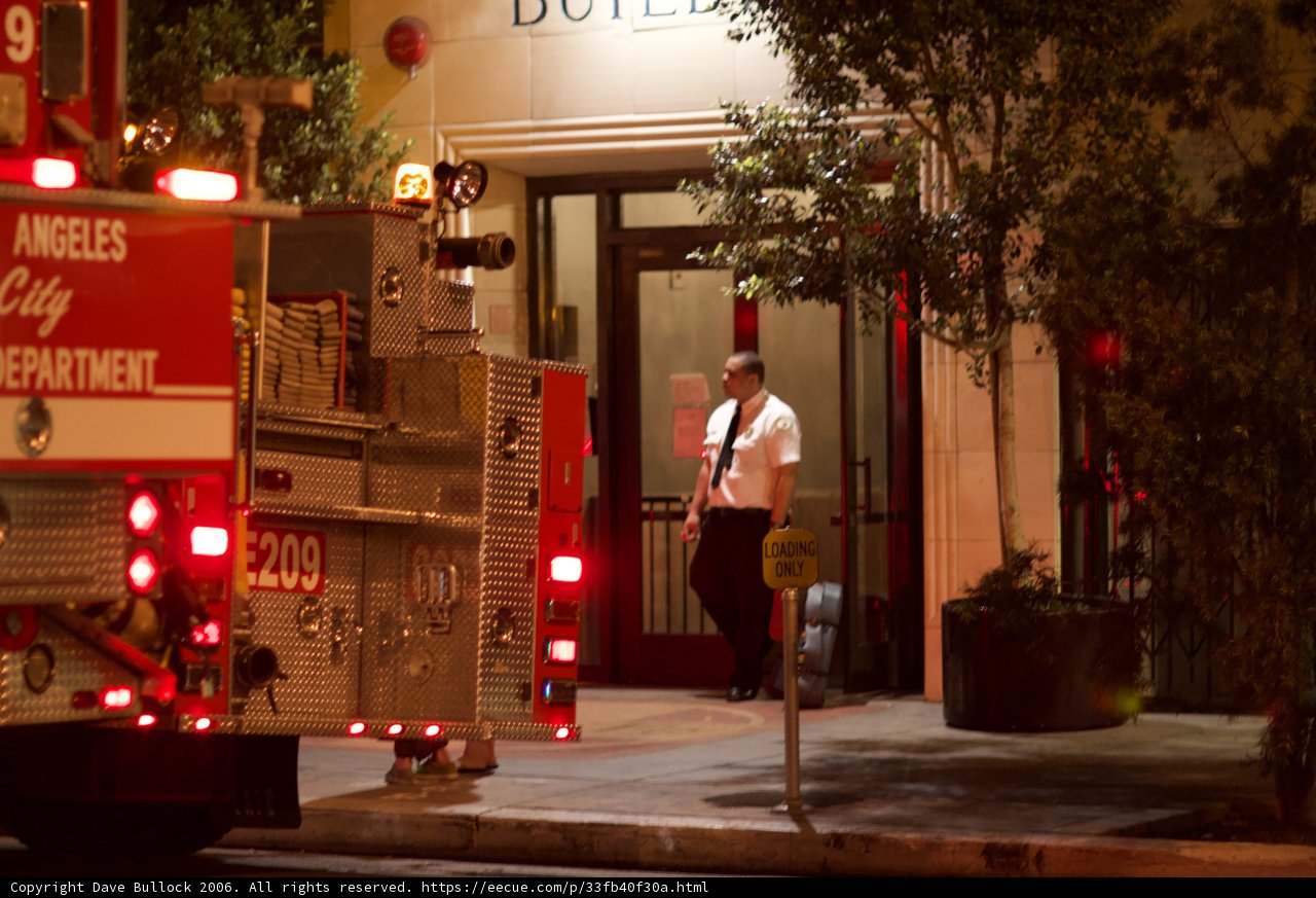 Fire Truck Parked in Front of Decorative Building