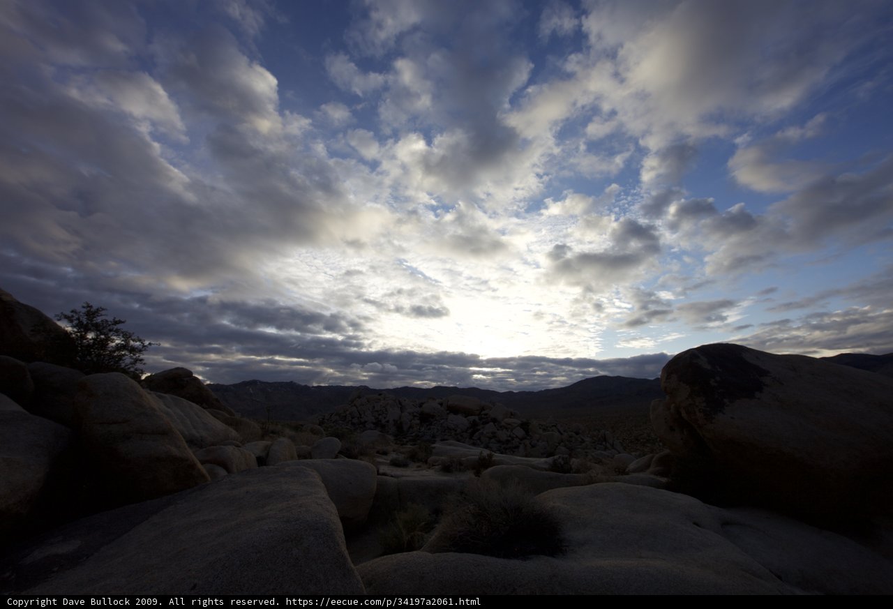 Sky over Joshua Tree Plateau
