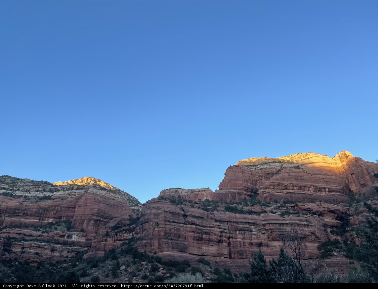 Red Rocks of Sedona Bathed in Sunlight