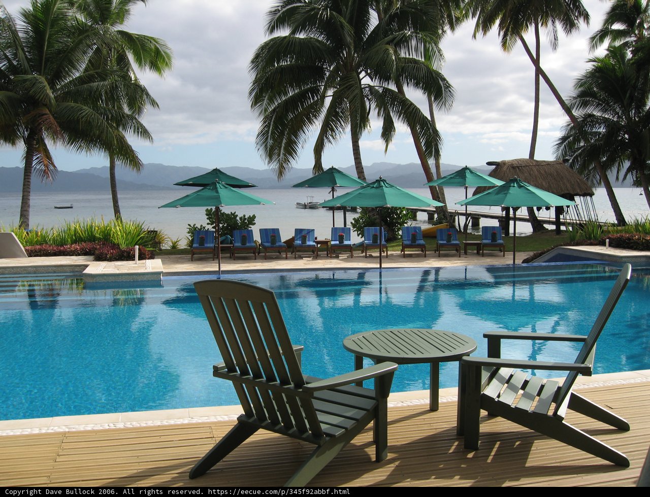Relaxing by the Tropical Pool