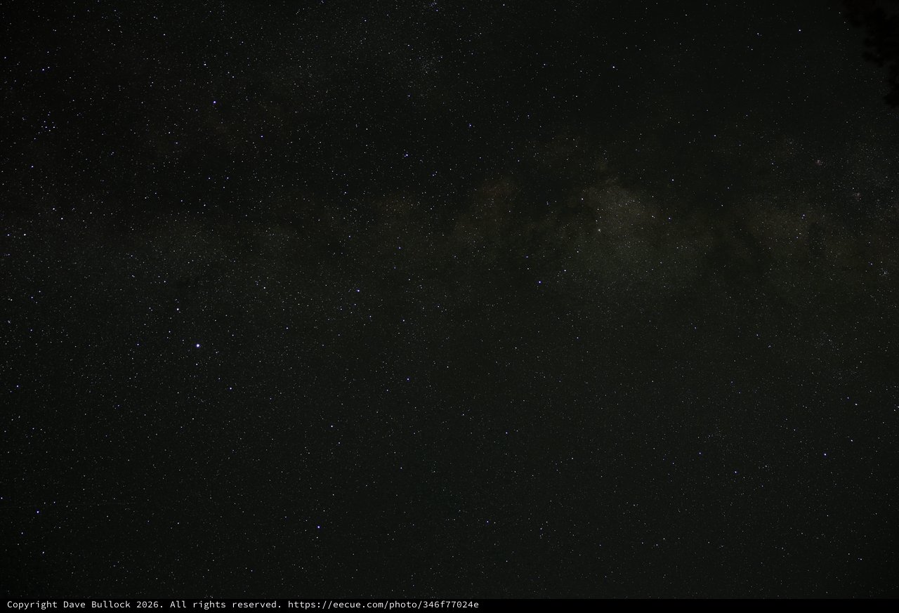 Milky Way Arches Over Lassen Volcanic Night Sky