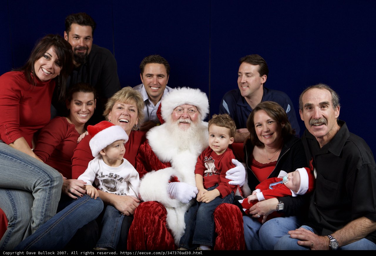 Family Christmas Photo with Santa