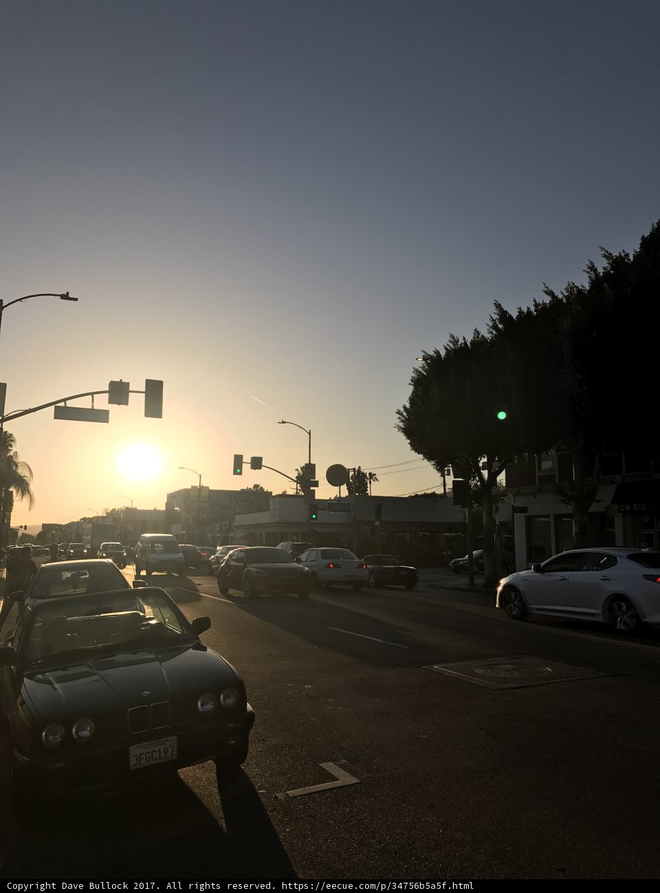 Rush Hour at the Sunset Intersection