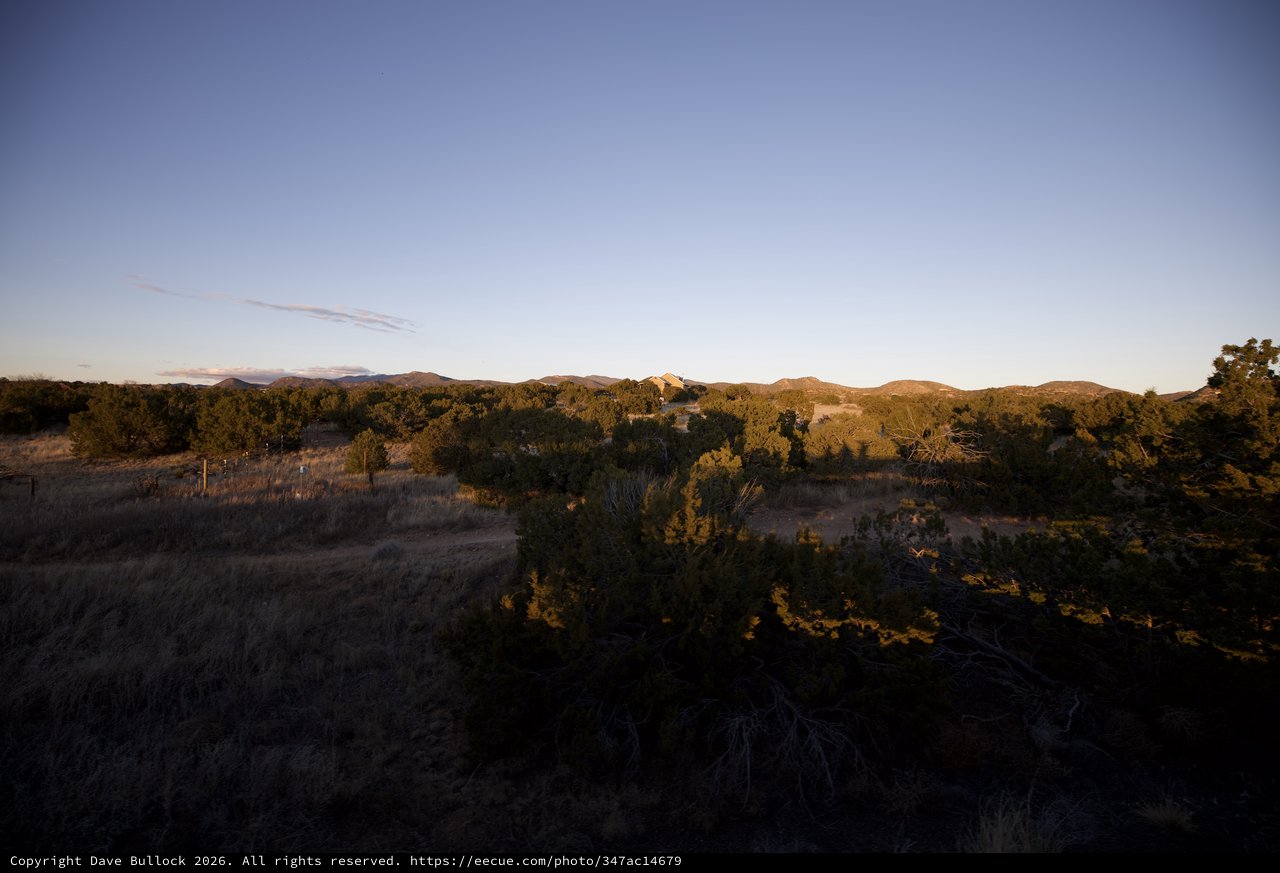 Golden Hour Over New Mexico Desert Landscape