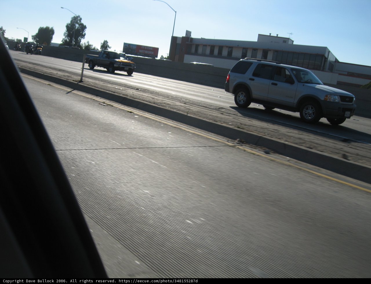 Driving along the Freeway
