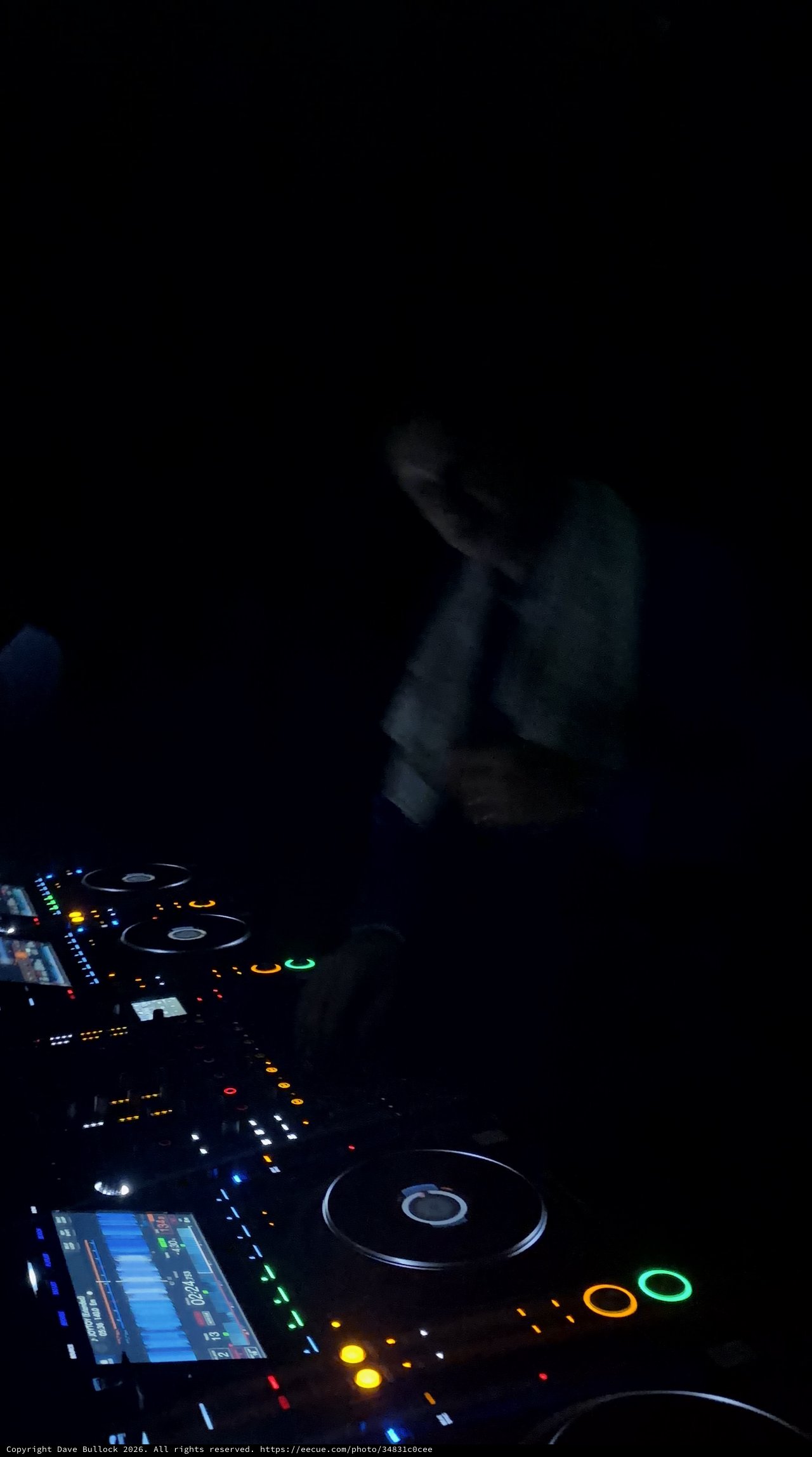 DJ Mixing Live at Night Club Performance